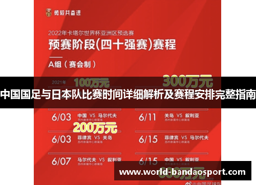 中国国足与日本队比赛时间详细解析及赛程安排完整指南